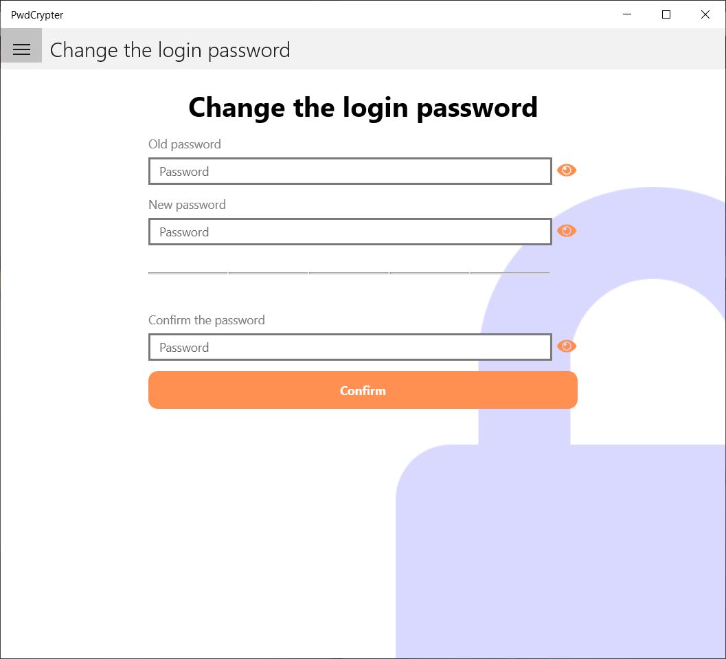 Change the login password