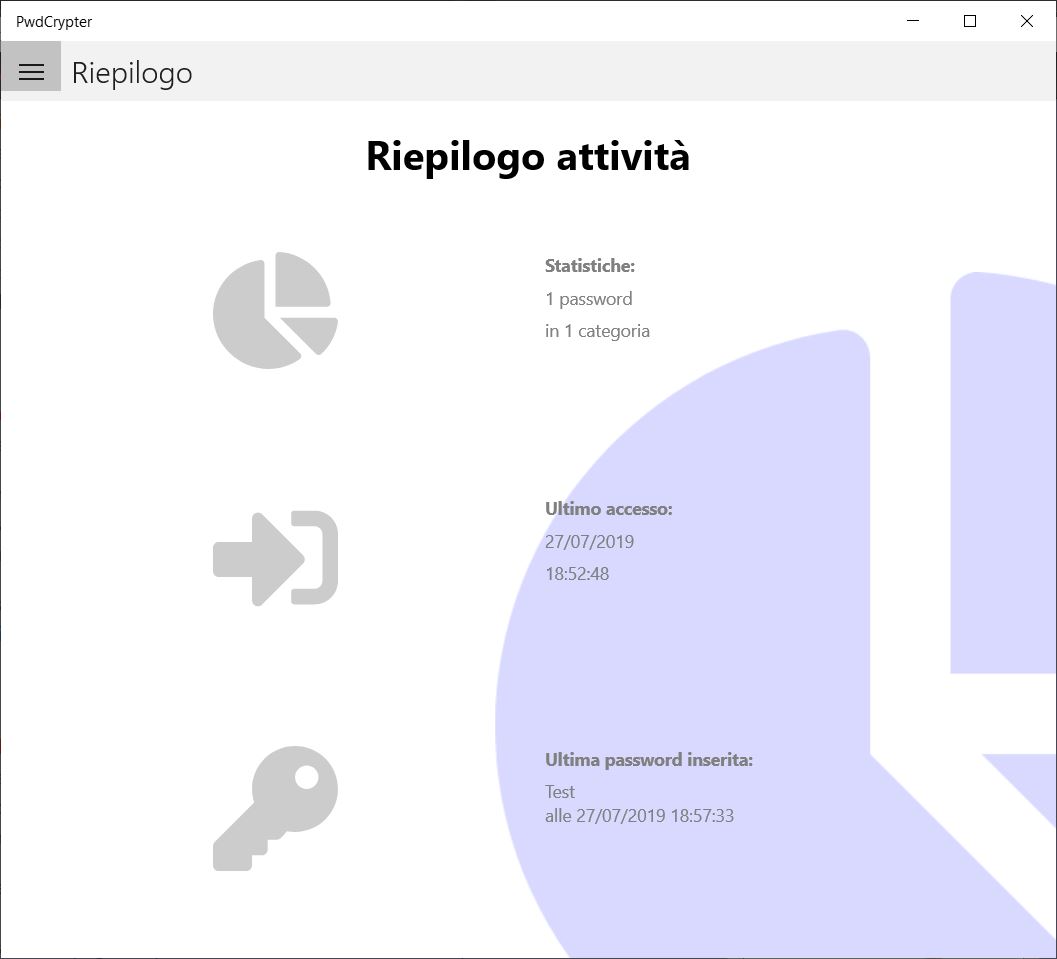 Pagina di riepilogo