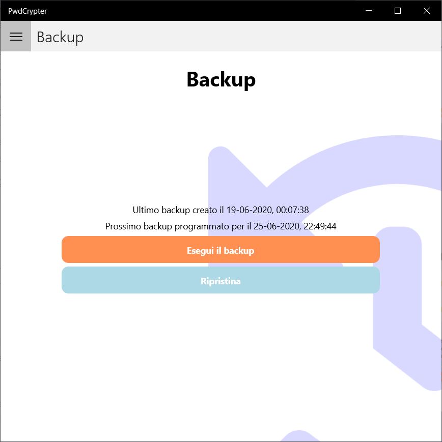 Gestione dei backup