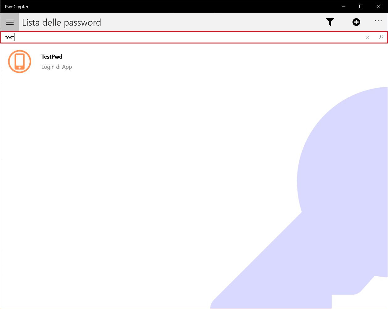 Lista delle password