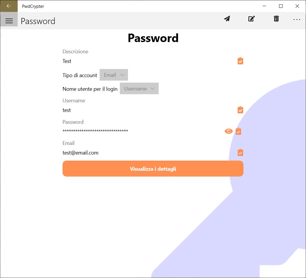 Informazioni sulla password