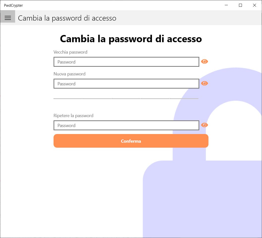Cambiare la password di accesso