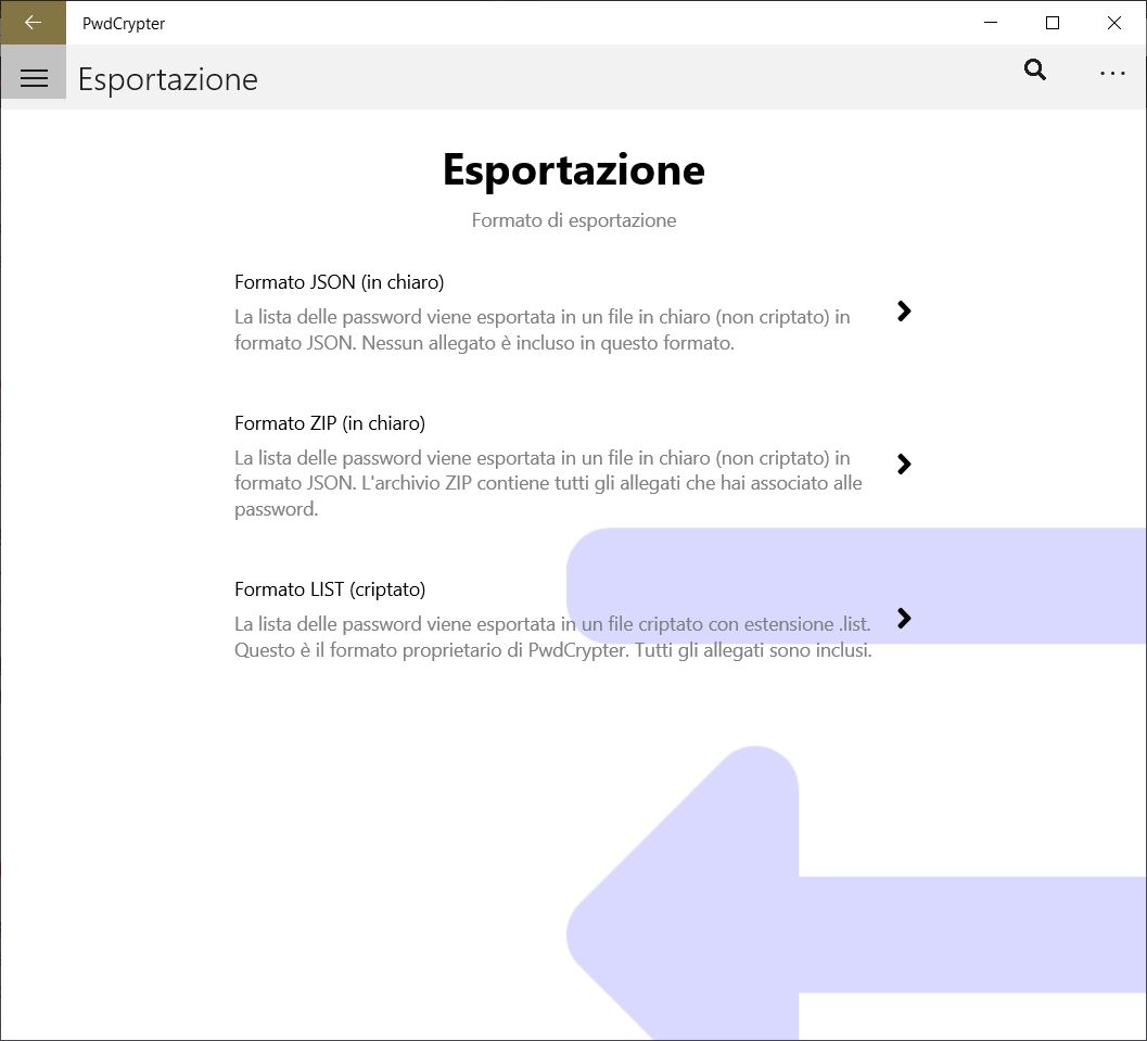 Esportazione